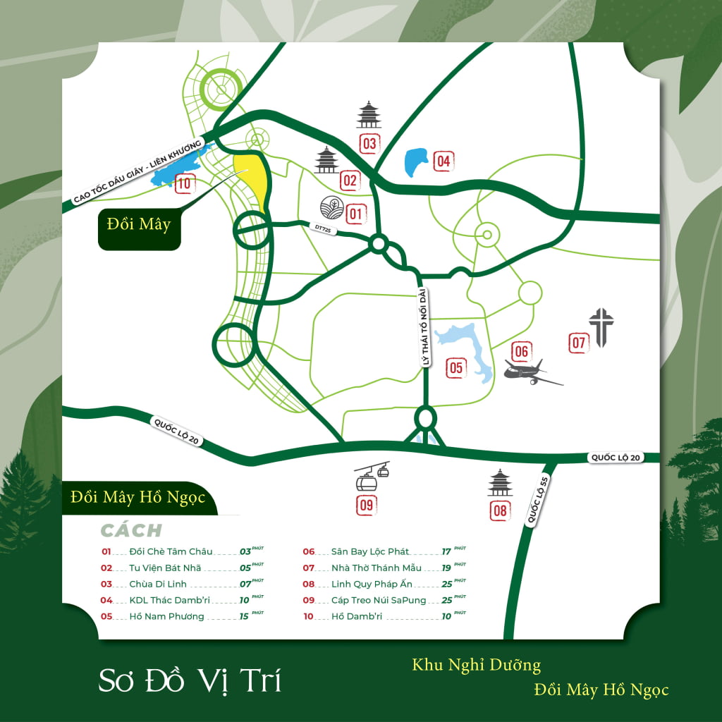 vị trí đồi mây
